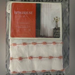 Opalhouse 95"Lx54"W Kenzie Bordered Light Filtering Curtain Panel NEW